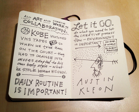 sketchnote of Austin Kleon's talk