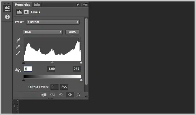 Photoshop Levels Adjustment Layer