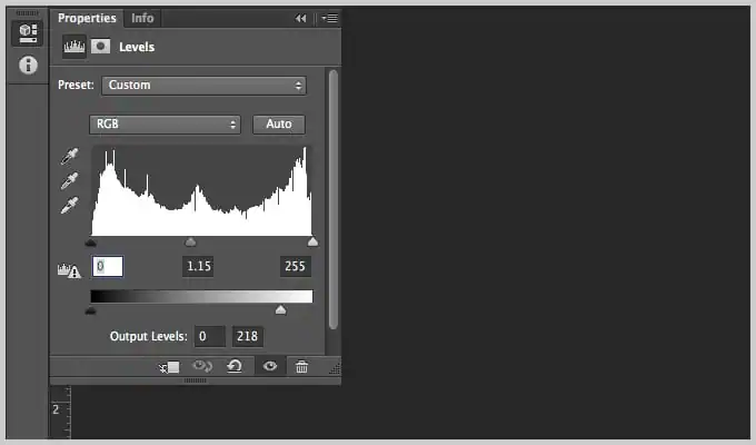 Levels Adjustment Layer in Photoshop