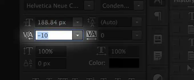 kerning tracking leading