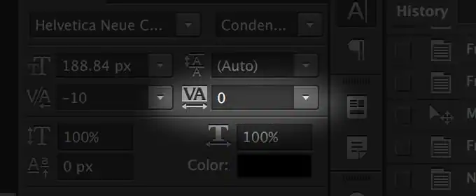 kerning tracking leading