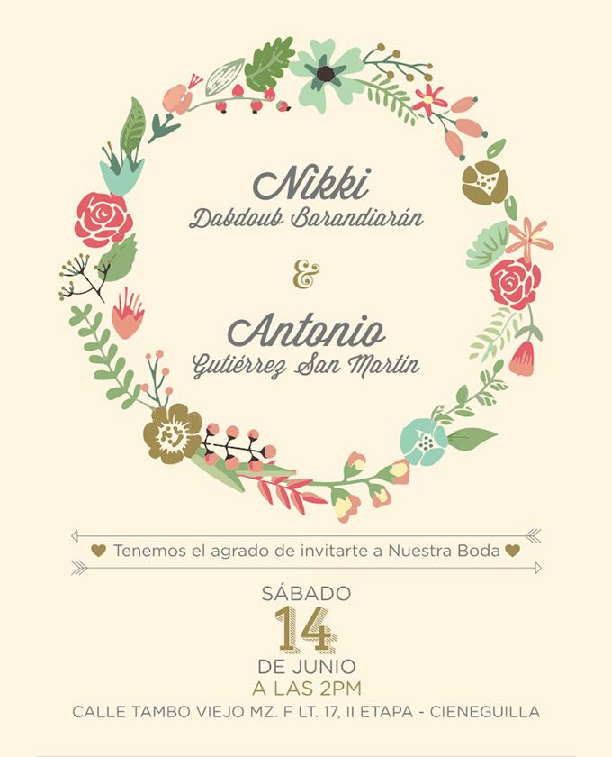 Floral Theme Wedding Invitation Card < Best Floral Wedding Invitation