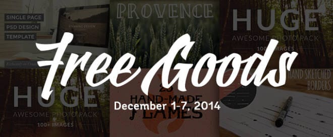 6 Free Design Goods To Download This Week: Dec 1, 2014