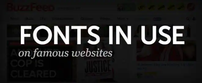 Fonts In Use on Famous Websites