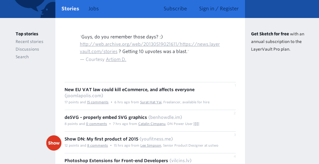 Design Communities DesignerNews