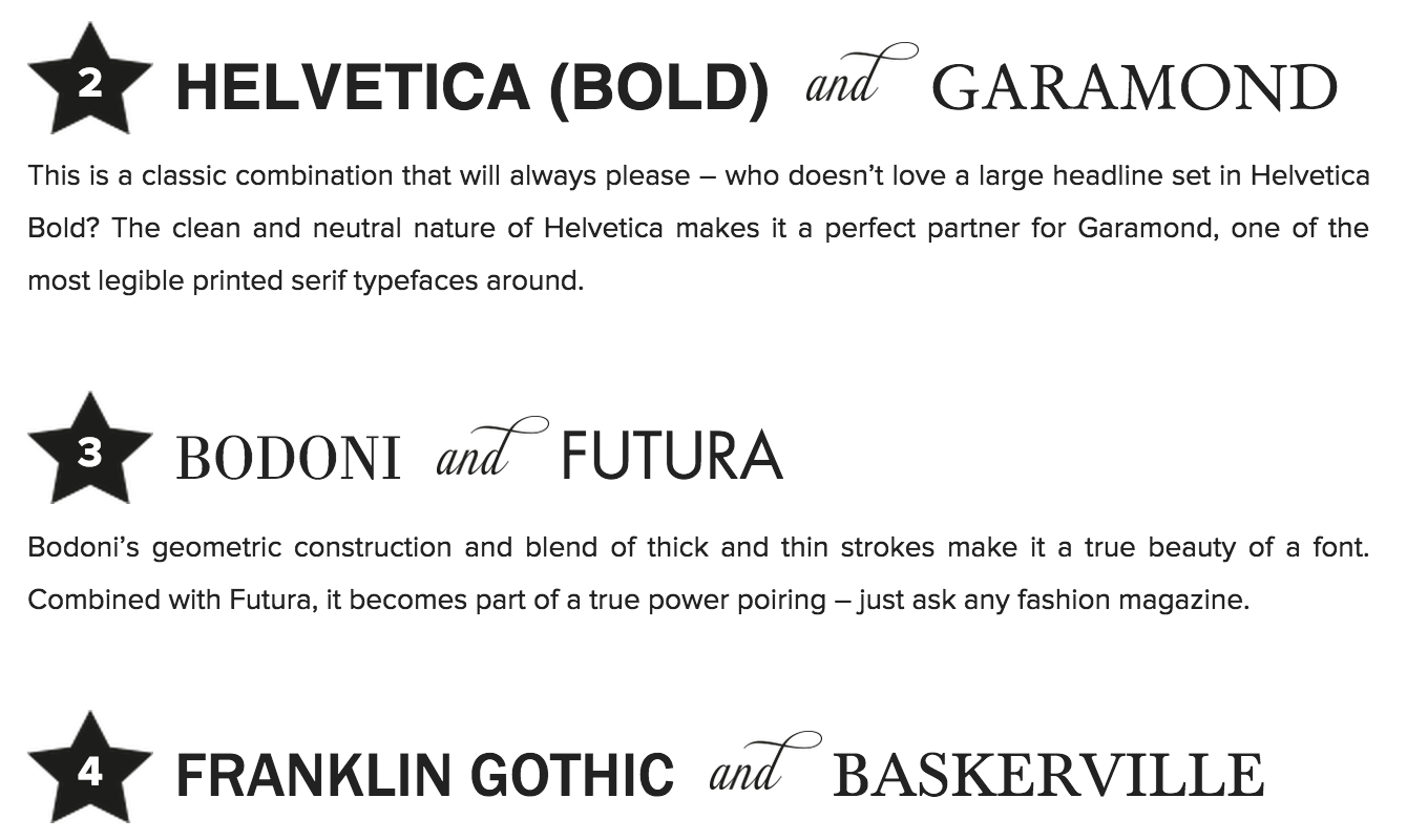 Font Pairing Chart - Ponasa