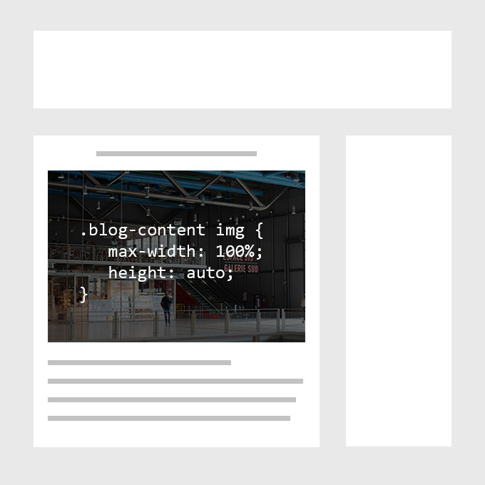 Change your blog CSS so your images stay within the content DIV and are sized proportionally