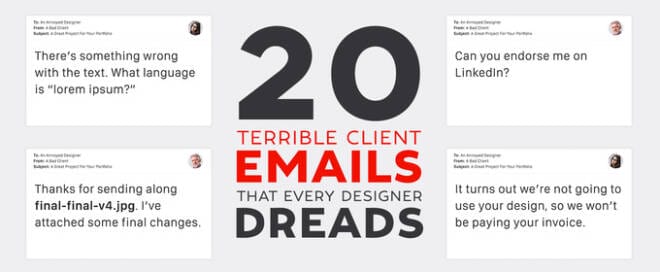 20 Terrible Client Emails That Every Designer Dreads