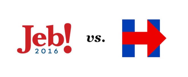 Jeb vs. Hillary: Which Logo is Worse?