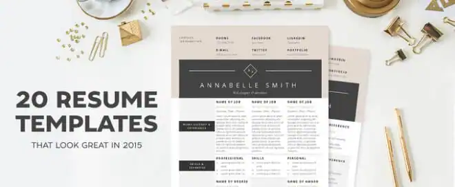 20 Resume Templates That Look Great In 2015