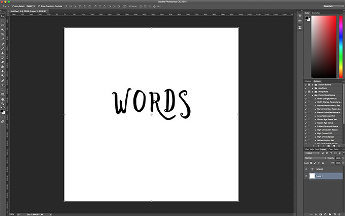 how to view font glyphs photoshop