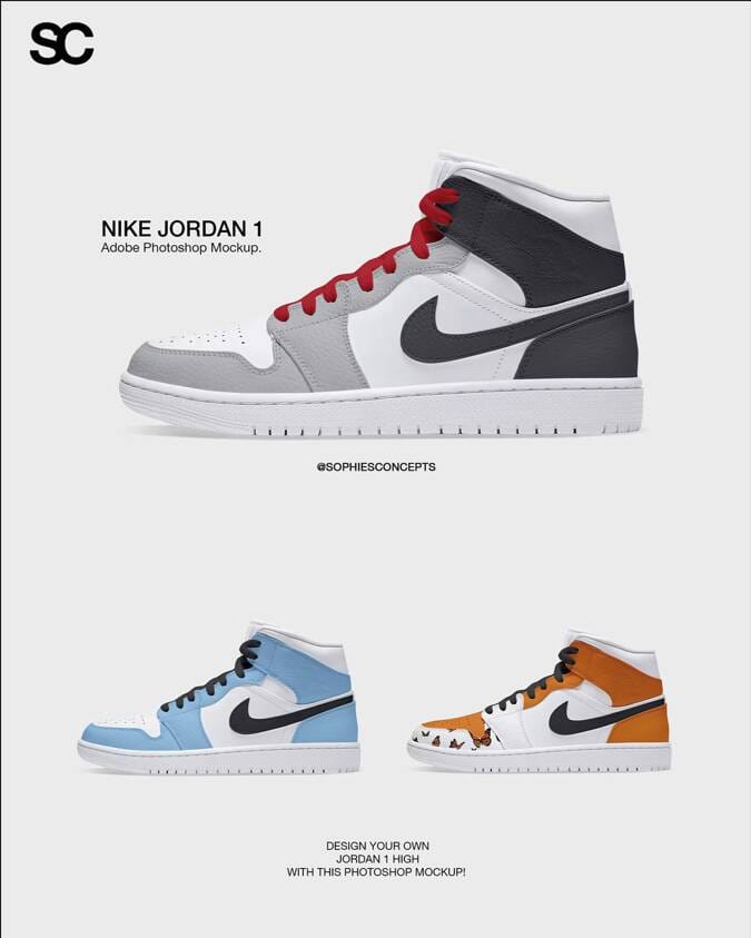Nike Jordan 1 High Photoshop Mockup by Sophies Concepts on Creative Market
