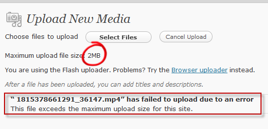 Upload new file. Choose file. Choose file form. Upload limiter Chrome. Failed uploading files.