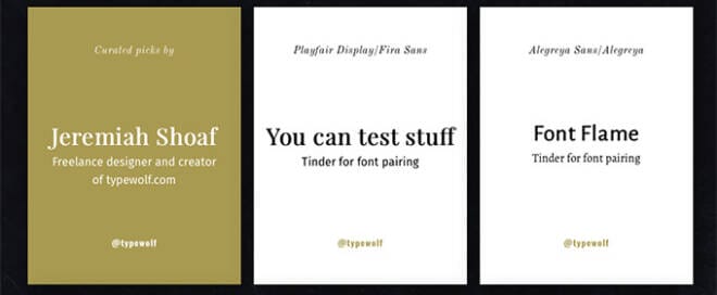 Pick Your Next Font Combination with Font Flame — Tinder for Font Pairing