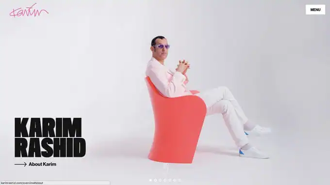Karim Rashid Website Design
