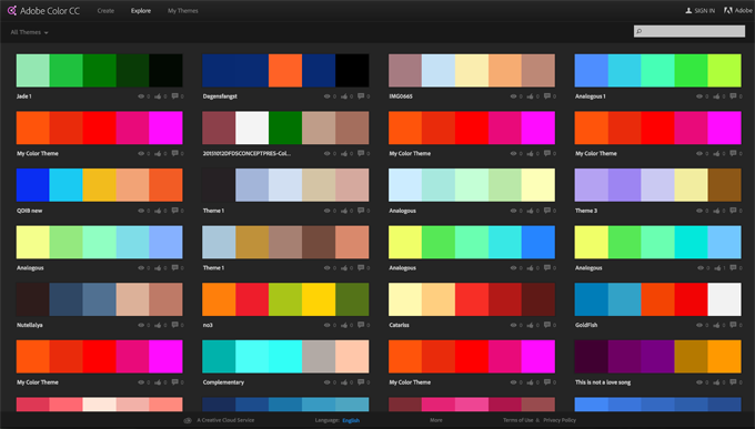 Colour Scheme Chart