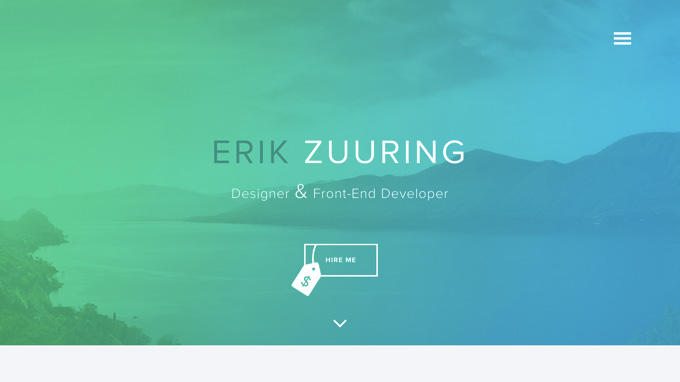 Erik Zuuring Website Design