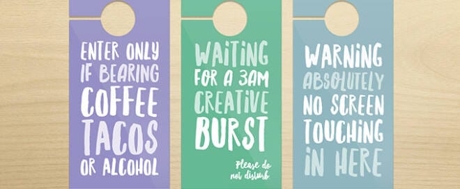 10 Brutally Honest Door Hangers Every Designer Needs (+ Free Printables!)