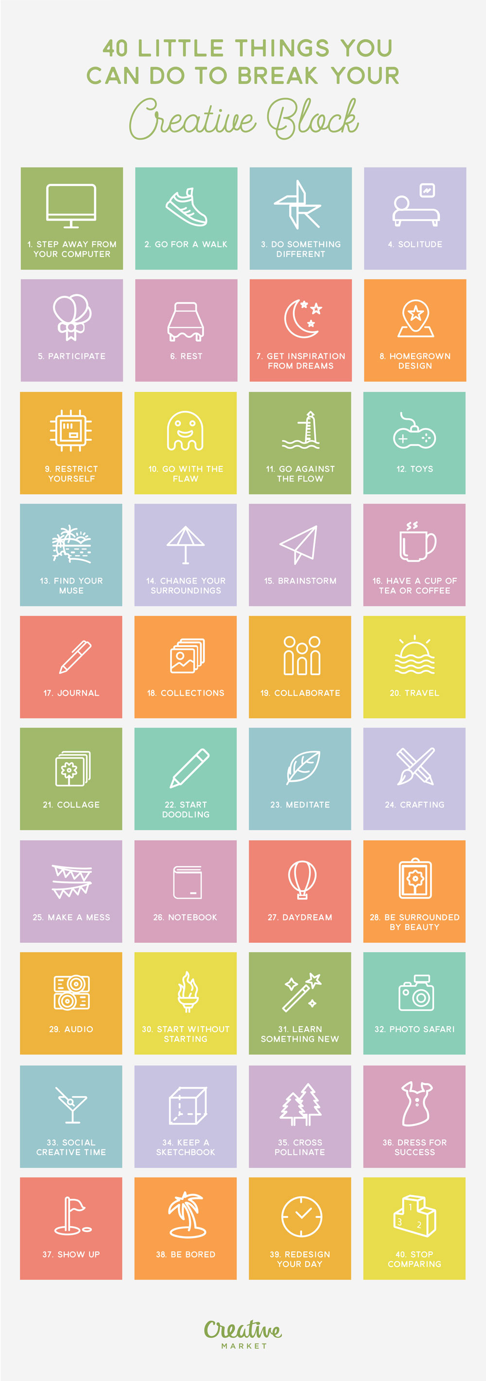 40 quick things to break your creative block BreaktheCreativeBlock-01