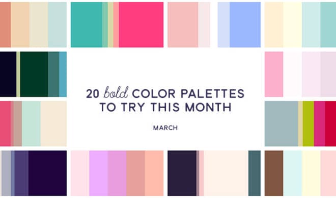 20 Pink & Blue Color Palettes to Try This Month: March 2016