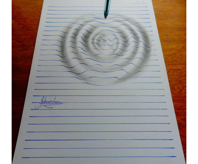 3d drawings on paper