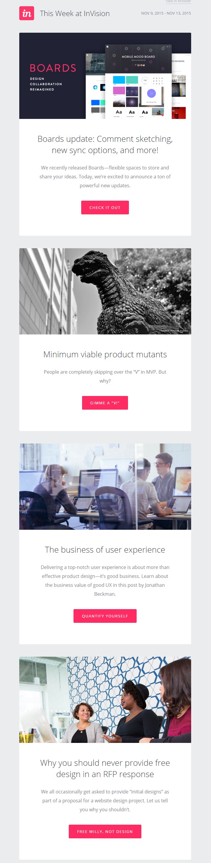 Invision email