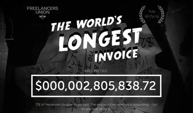 The World's Longest Invoice Shows How Much Freelancers Don't Get Paid