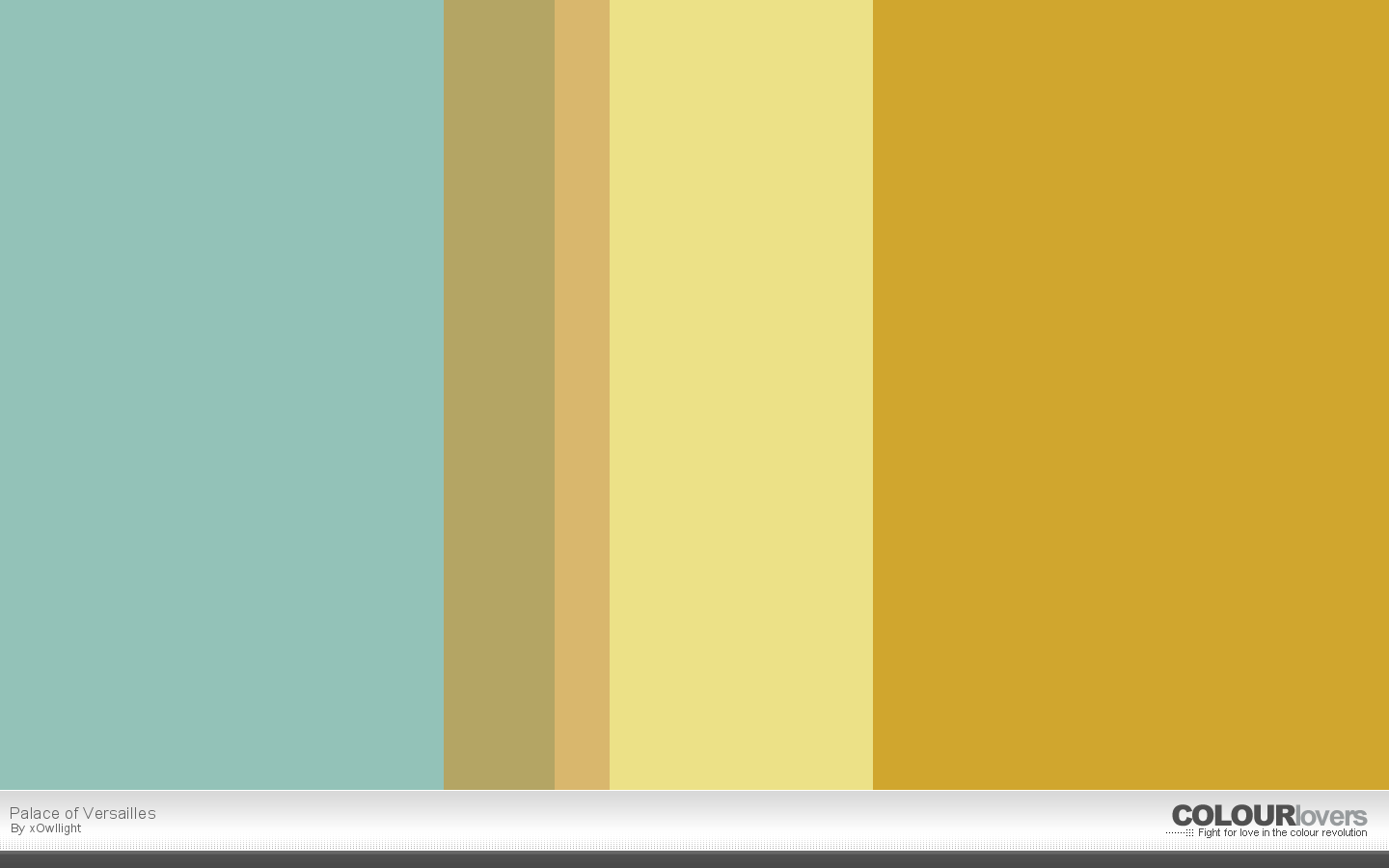 19. palace of versailles - metallic color palettes to try