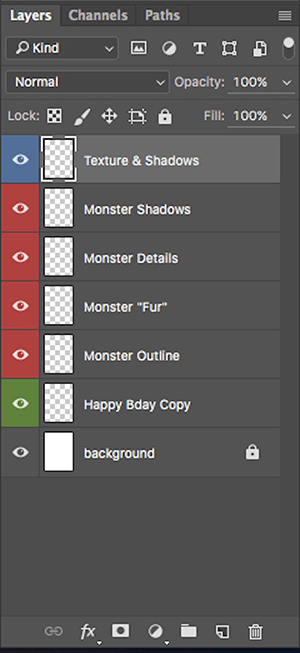 photoshop layers example