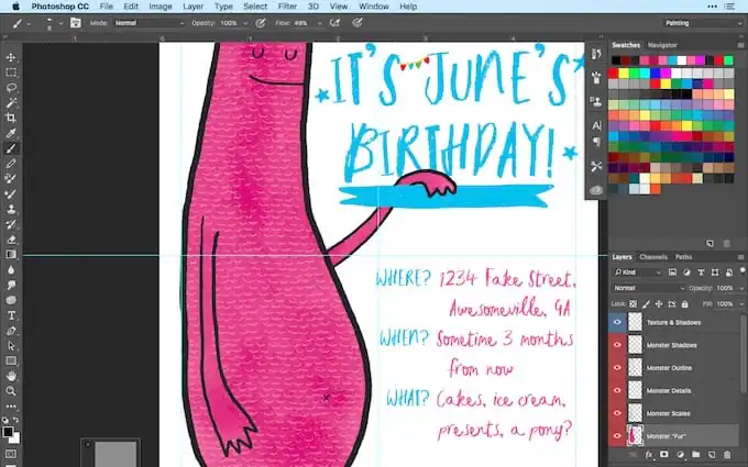 monster birthday invitation