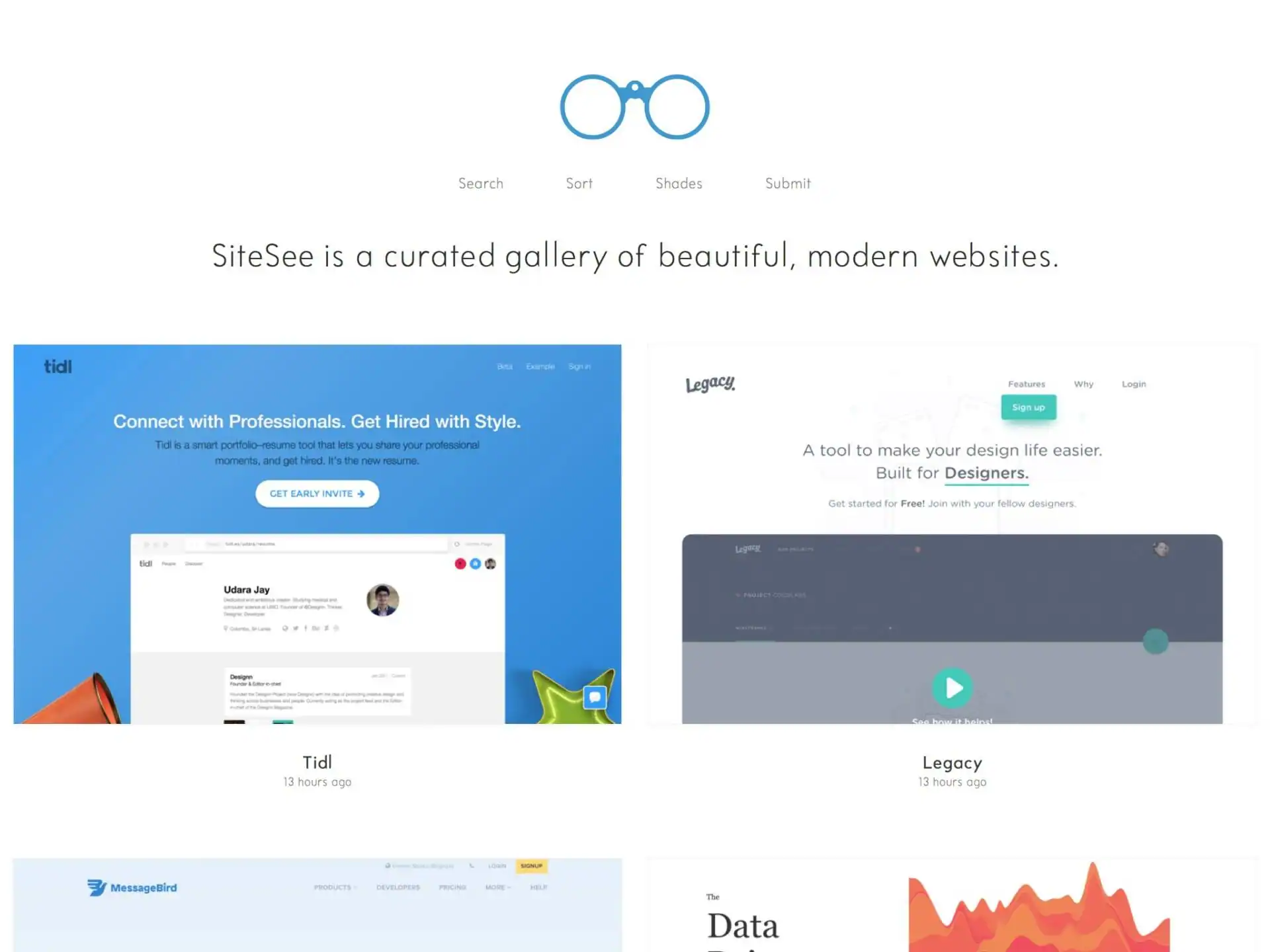 A curated gallery of beautiful, modern websites.