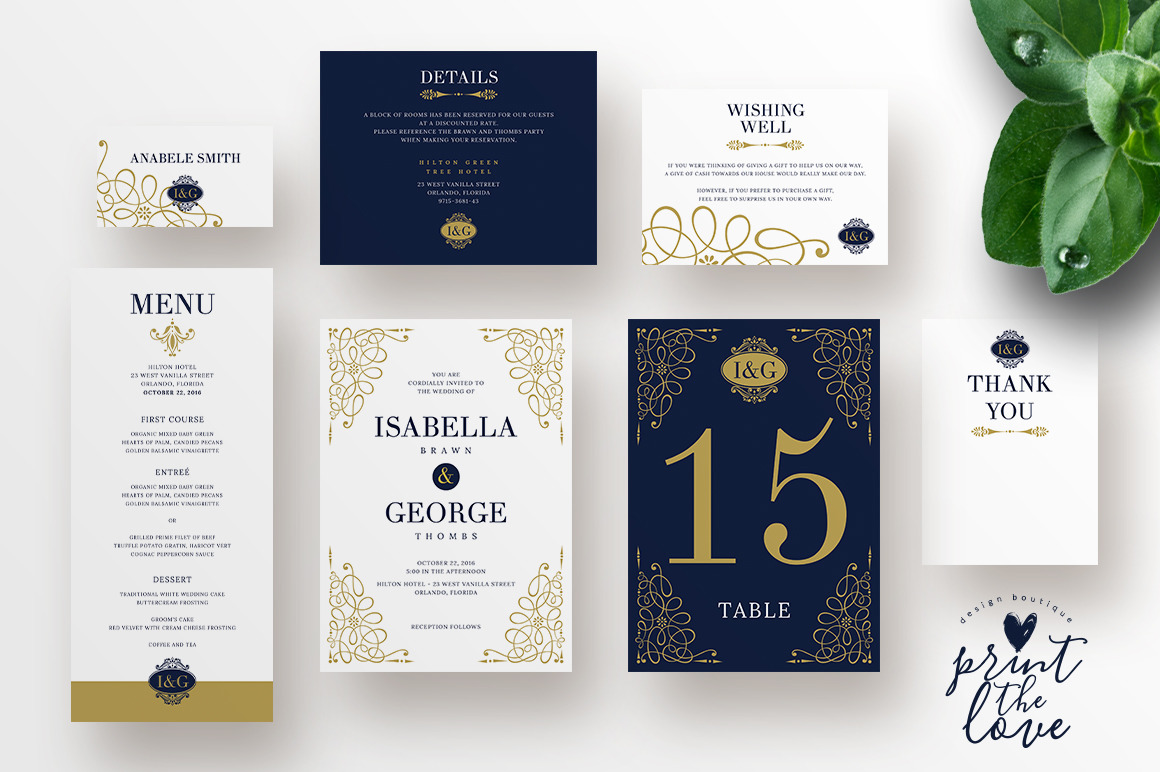 Wedding Invitation Suite – Isabella
