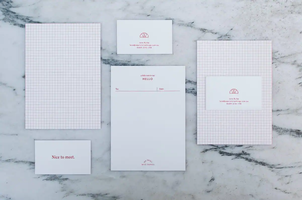 We Print Nice Things Branding by Noemie Le Coz