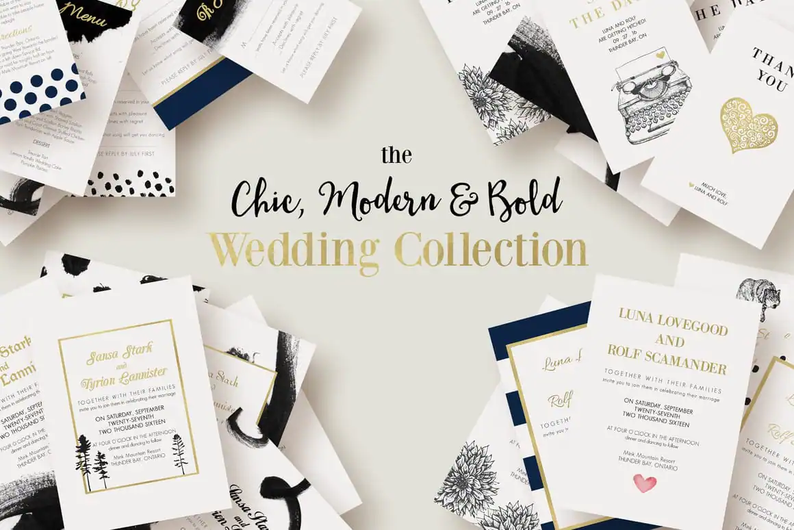 Chic,Modern&Bold Wedding Collection