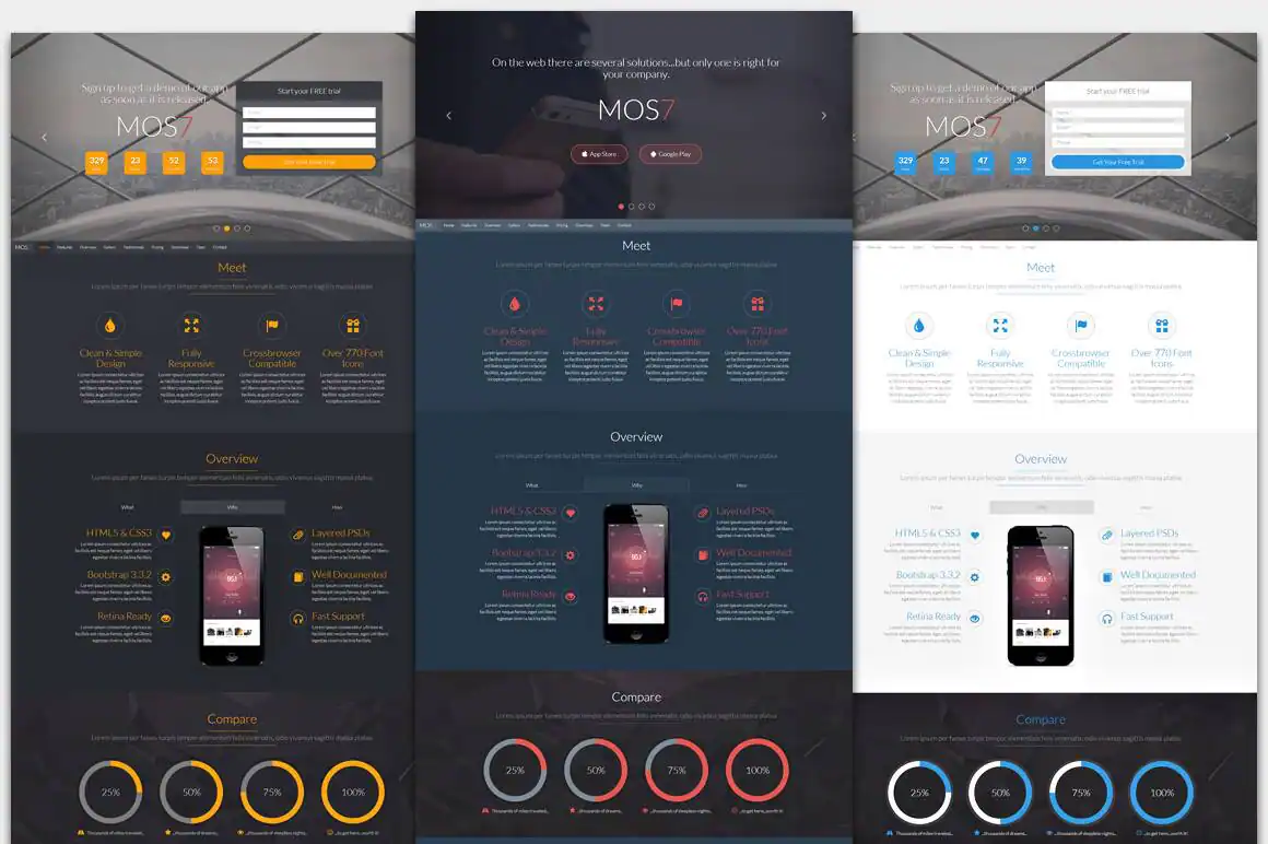 Mos7 - Responsive App Landing Page