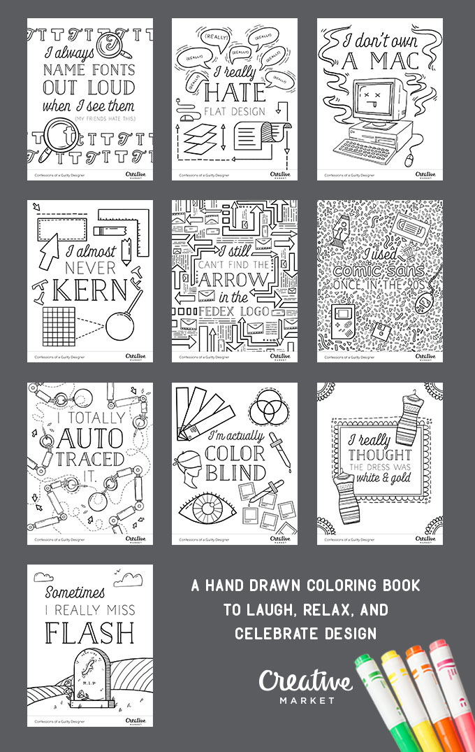 Free Coloring Book for Designers - Creative Market Blog