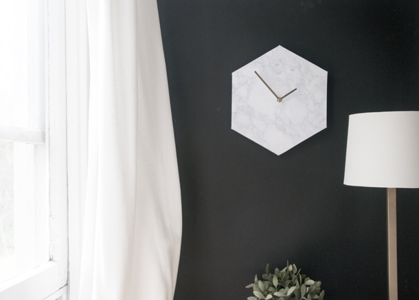 Office-Ideas-DIY-Marble-Wall-Clock