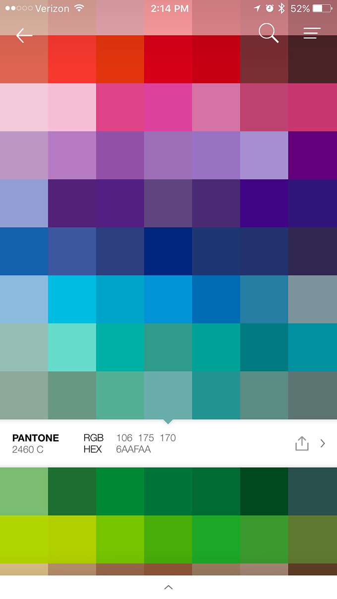 pantone studio app - color picker