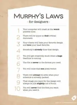 10 Murphy's Laws All Designers Live By - Creative Market Blog