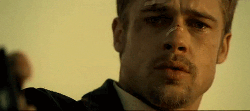 brad pitt crying
