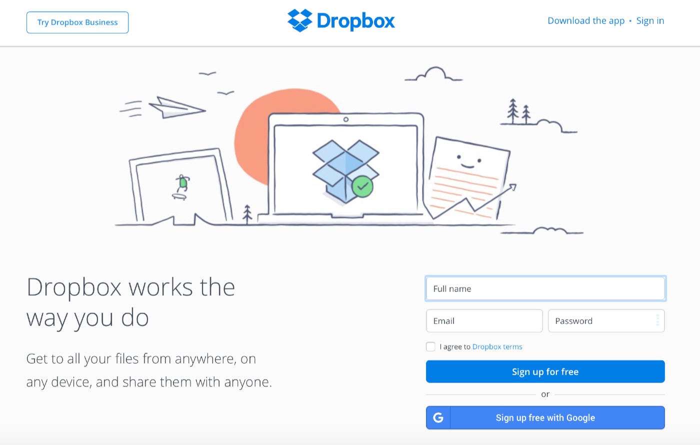 download all files from dropbox