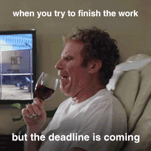 The deadline is coming