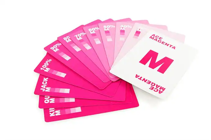 CMYK Magenta playing cards