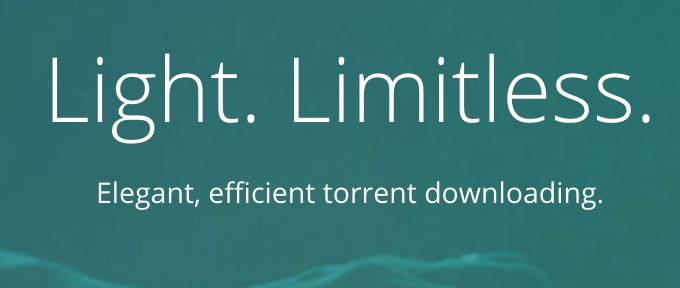 utorrent written in white