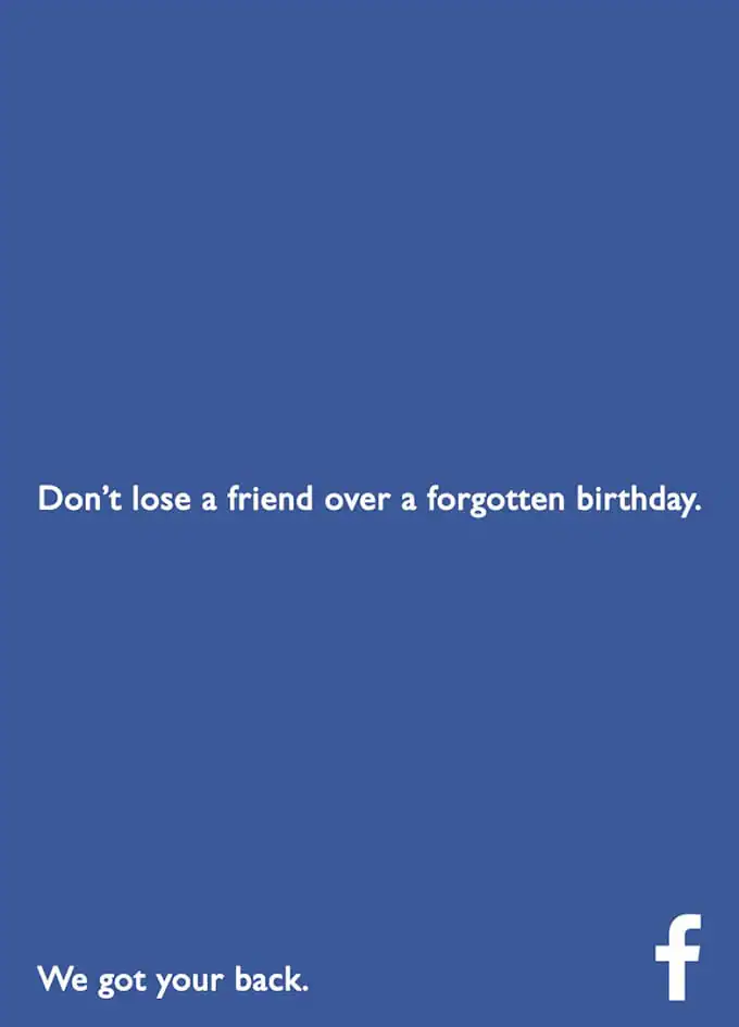Facebook print ad