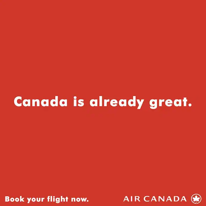 Air Canada print ad