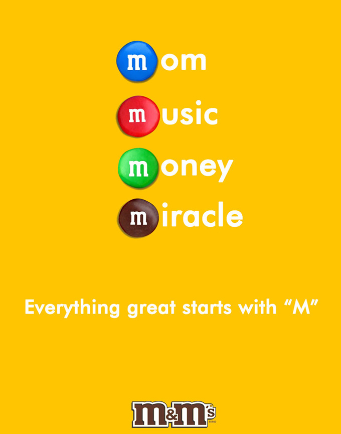 M&M Print ad