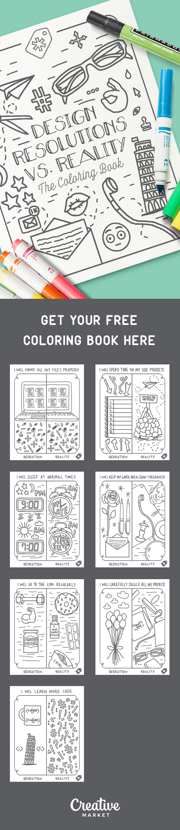 Free Coloring Book for Designers - Creative Market Blog