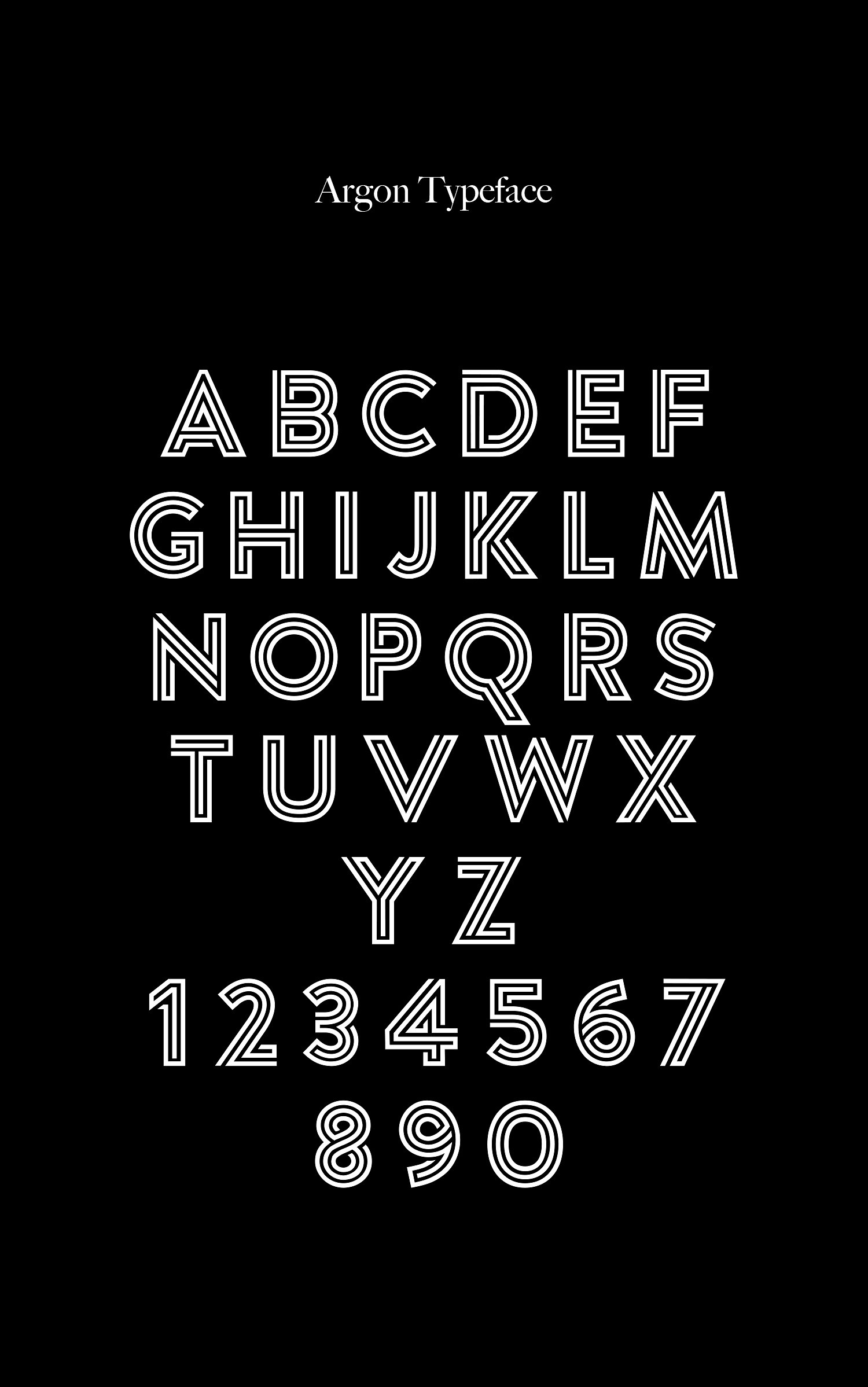 7 With A Line Through It Font - font