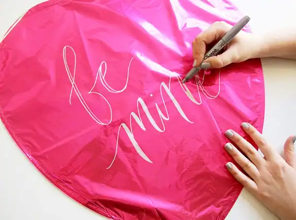 Valentine's Day Balloon Lettering
